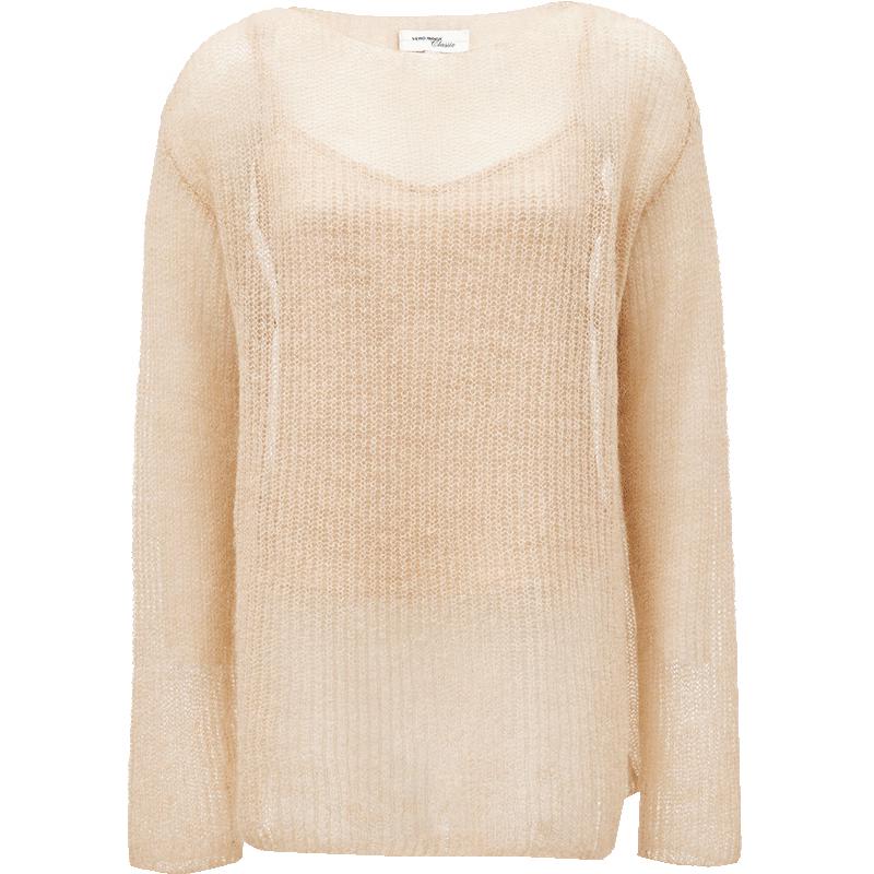 

VEROMODA 2024 Early Autumn Satin Camisole & Hollow Knit Two-Piece Set S