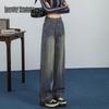 Beautiful Wardrobe Women's High-Waist Loose Straight Wide Leg Jeans