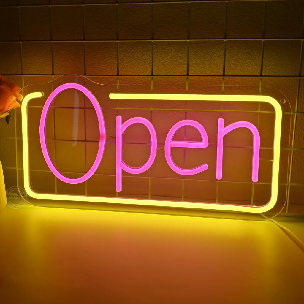 Open Neon Sign Advertisement Board Restaurant Beauty Salon Bar Cafe Music Studio Storefront Spa Hotel Party Club Wall Decor