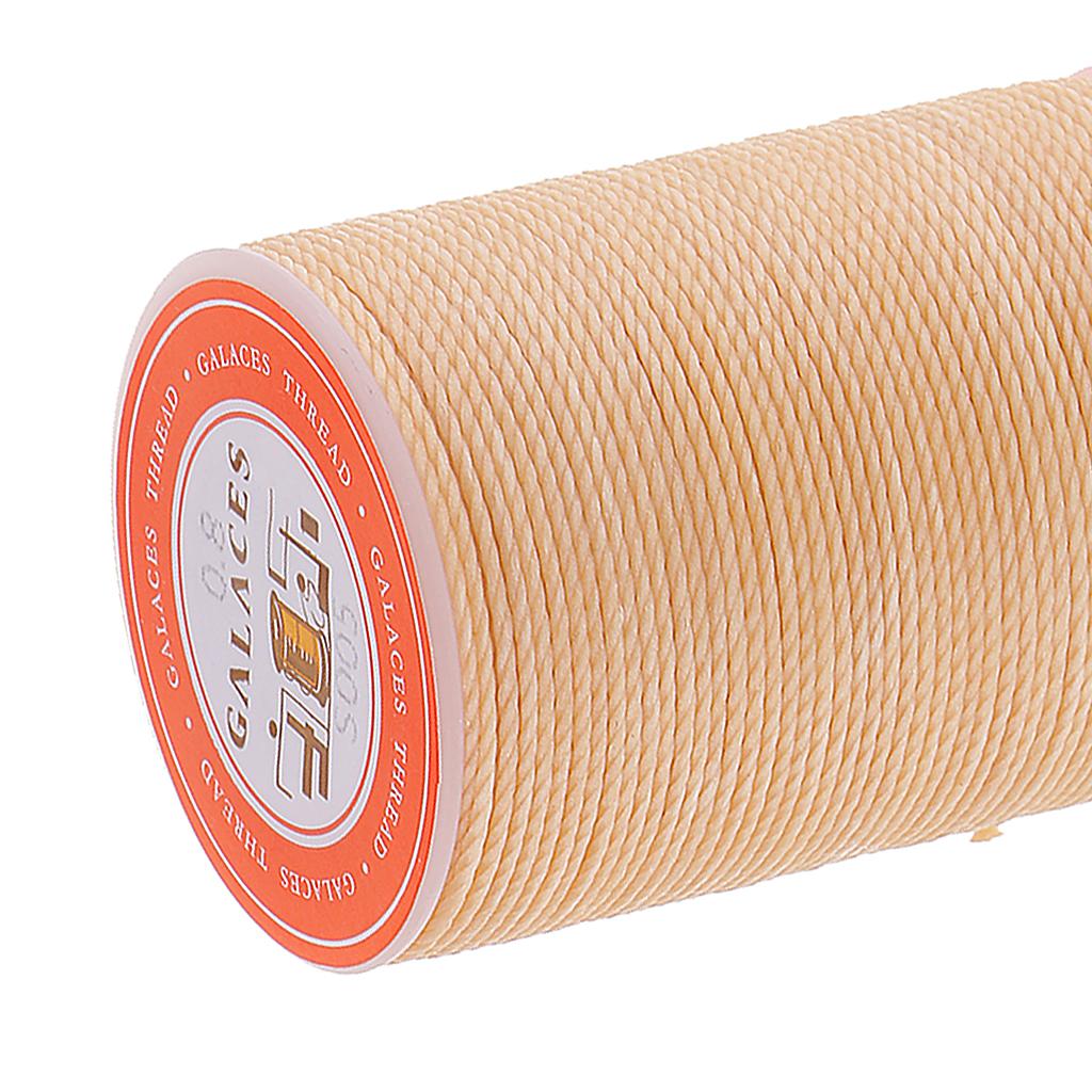 0.8mm Diameter Leather Craft Needlework Sewing DIY Round Cord Linen Thread Cord, 5 Pieces