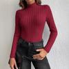 Vnitřní top pro podzim zimu dámské oblečení malý rolák s dlouhým rukávem slim fit základní pletený svetr pro ženy svetry