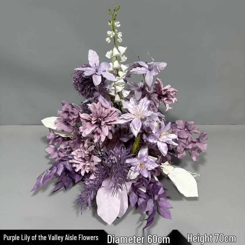 

Cymbidium Rose Red Artificial Wedding Flower Row for Forest-Style Decor