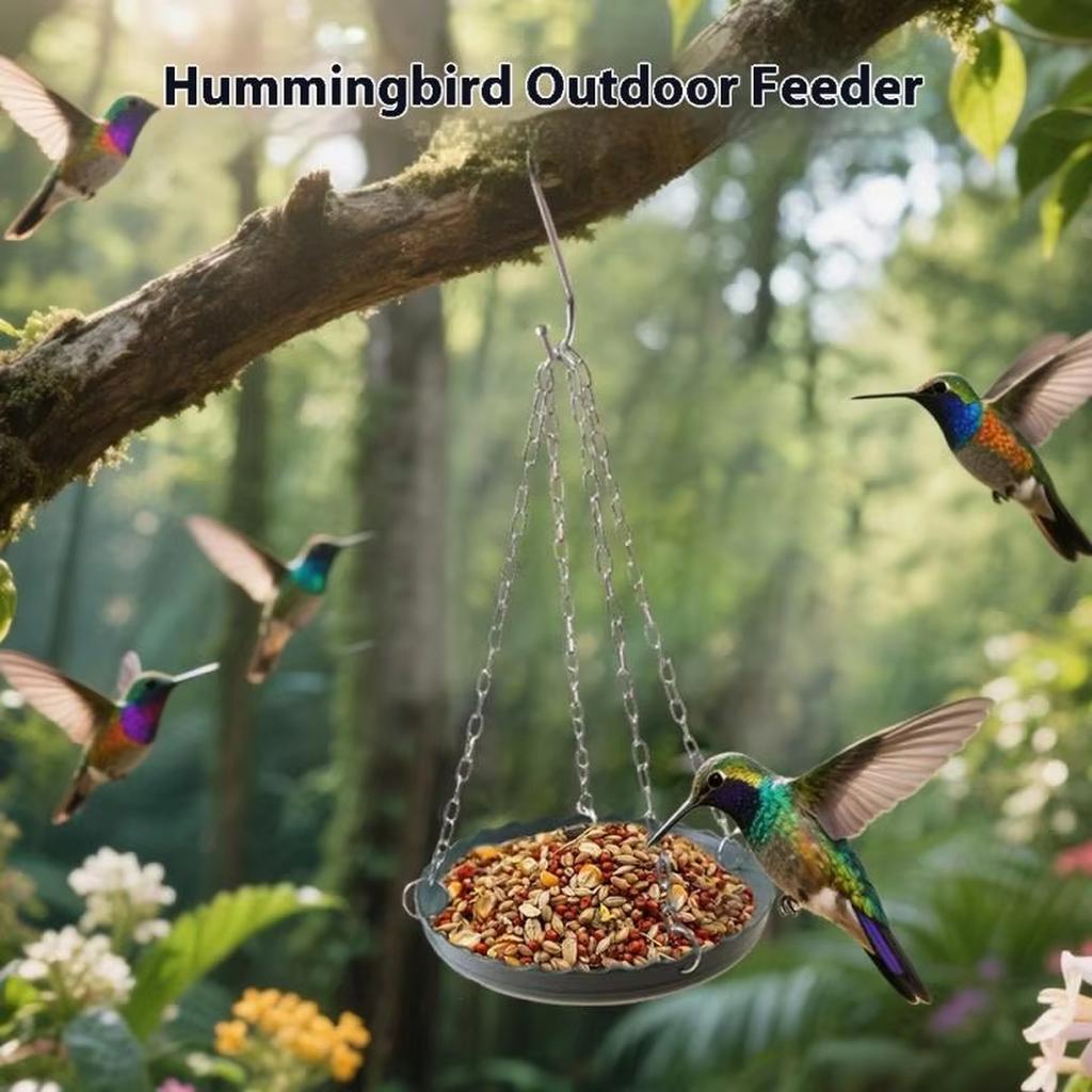 Iron Bird Feeder Stand Outdoor Bird Bath Rack Garden Bird Tub Patio Bird Dish