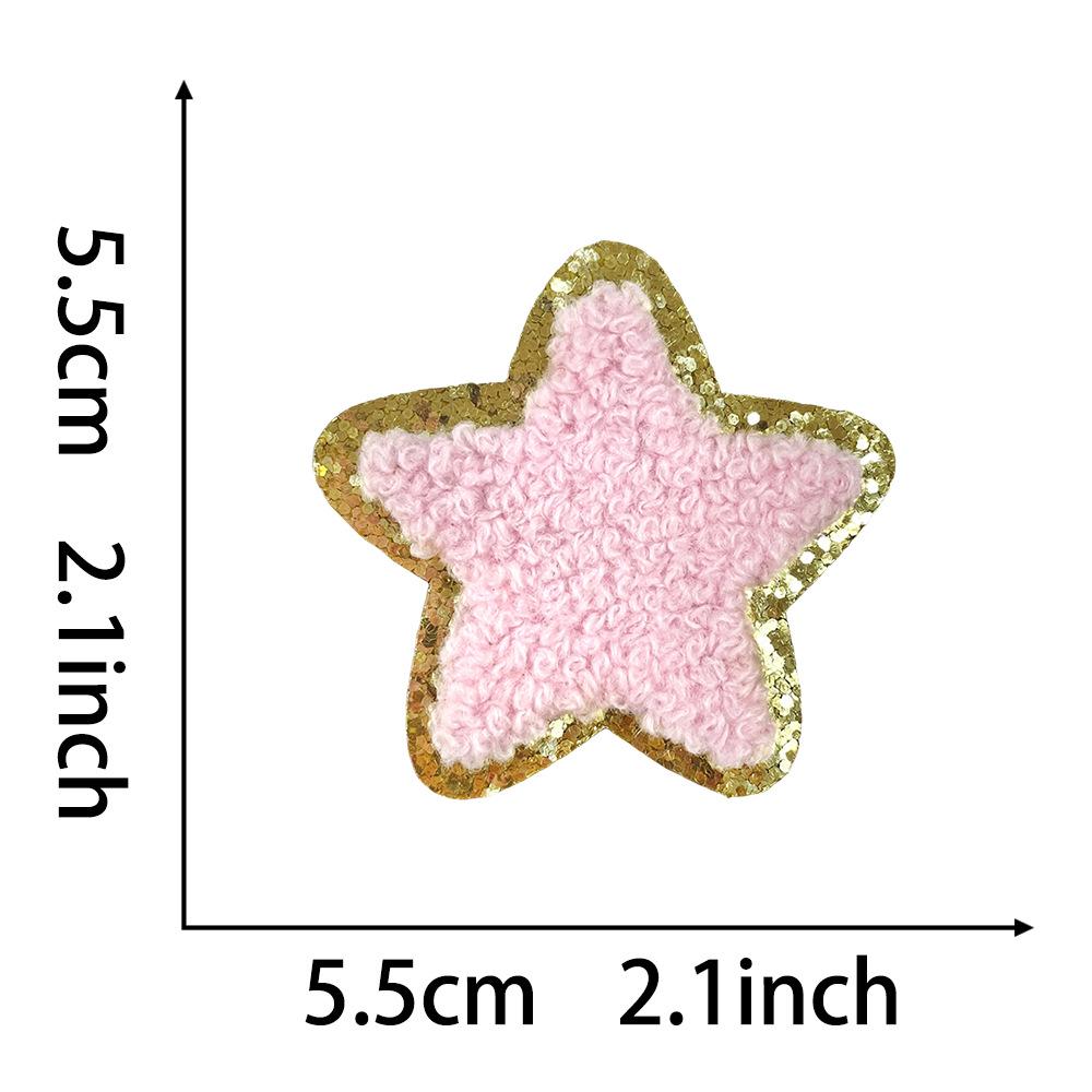 Colorful DIY Chenille Stickers: Stars, Hearts, Rainbow, Lightning & Flowers
