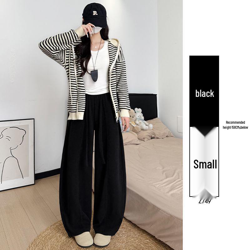 

Women s Corduroy Curved Knife Pants - New 2026 Autumn/Winter Plus Velvet Straight Leg, Casual Wide-Leg Melange. M (Weight 111-125 lbs)