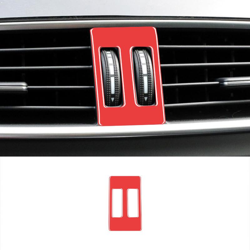 For Mercedes Benz W204 C Class 2007 2008 2009 2010 2011 2012 2013 2014 Carbon Fiber Car Center Console Air Outlet Frame Sticker