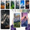 Handyhülle Für Samsung Galaxy S26 S25 S24 S23 S22 Ultra S20 S21 FE 5G Plus Weiche Klare Hülle Bergspitzen Landschaft