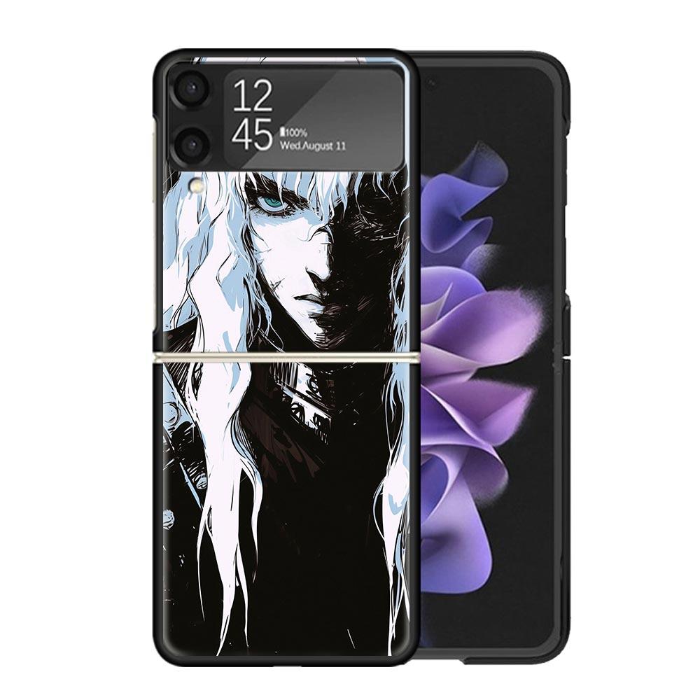 

Black White G-Guts B-Berserks Cases For Samsung Galaxy Z Flip 4 5 6 7 3 Z Flip7 Flip6 Flip4 Flip5 Flip3 5G Hard Shockproof Funda Samsung Z Flip 5