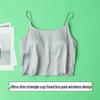 16mm Mulberry Silk Satin No-Bra Bandeau Camisole with Fixed Cups