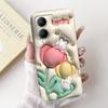 For Vivo Y28 5G Y29 5G V2420 Phone Case Vivo Y17s Y19s V2419 Back Cover Soft Liquid Silicone Pnada Rabbit Flower Cute Fundas