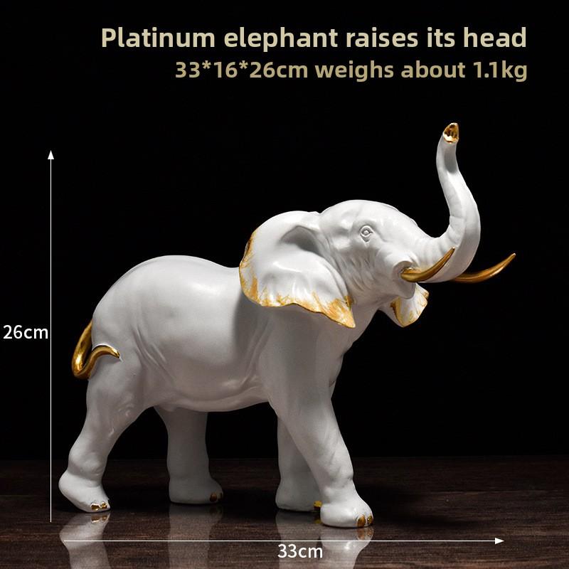 Simulation Elefant Harz Handwerkskunst Ornament Haus Schreibtisch Wohnzimmer Couchtisch Weinschrank Statue Dekoration
