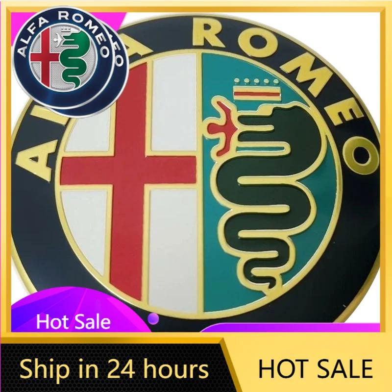 AAACK1 Car Stickers For Alfa Romeo 50pcs 74mm Alfa Romeo 3D Metal Sticker For Auto Hood Front Grille Rear Trunk Middle Emblem Badge Log