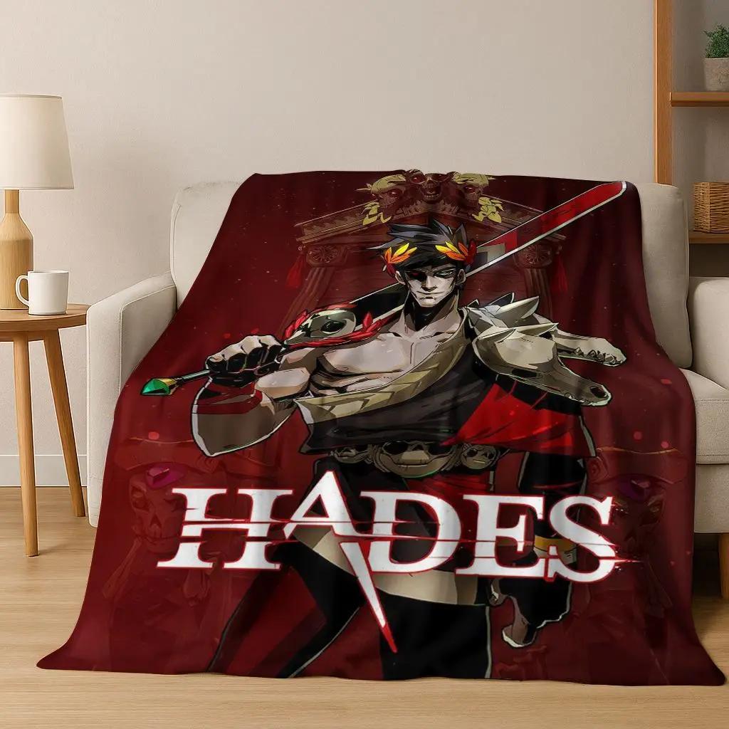 D Classics Game Hades Cartoon Flannel Blanket Cozy Soft Throw for Home Bedroom Bed Sofa Picnic Cover Gift for Kids