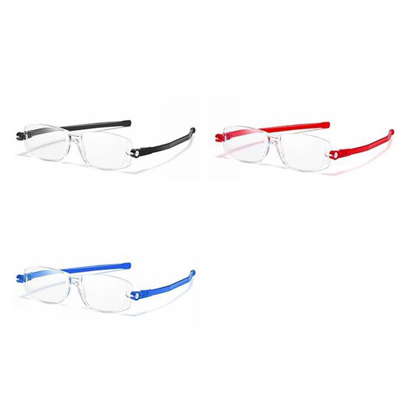 New Folding Reading Glasses 360 °Rotating Lightweight Presbyopic Eyewear Comfortable Women Foldable Reading Eyeglass Mirror Leg