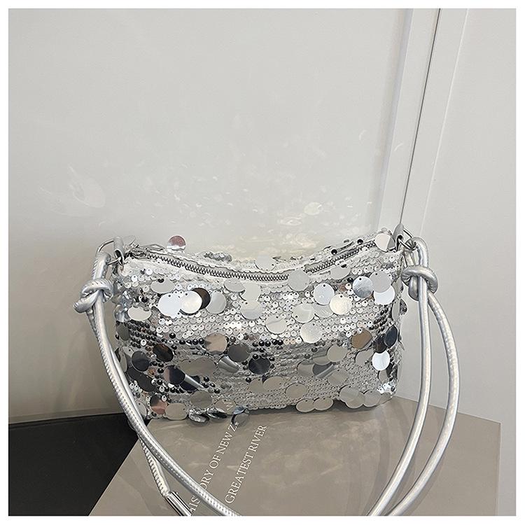 Niche Design Women's Versatile Sequin Evening Shoulder Bag - 2026 Summer New Arrival
