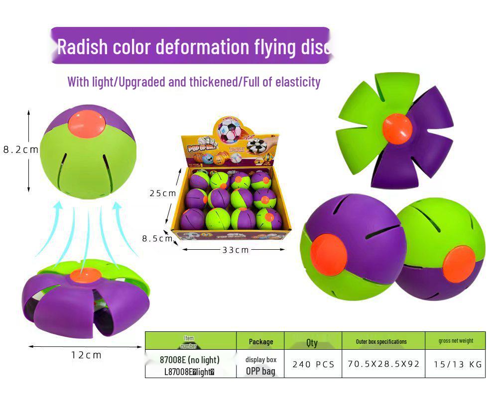 

Волшебный эластичный летающий мяч: Детская уличная игрушка-деформация, упражнение для снятия стресса, вдохновленная TikTok, конструкция с наступанием.