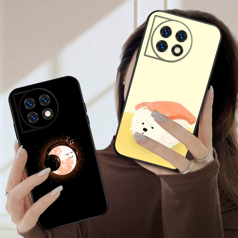 Cartoon Ice Cat For OnePlus 8 9 11 12 13 10 Pro 9RT 8T 12R Ace 3 5 2V Nord CE 2 4 Lite N20 SE 30 N200 silicone soft phone case