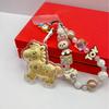 2026 Year of the Horse Wealth Charm Cute Gold Phone and Bag Lanyard with Cartoon Sticker Gift