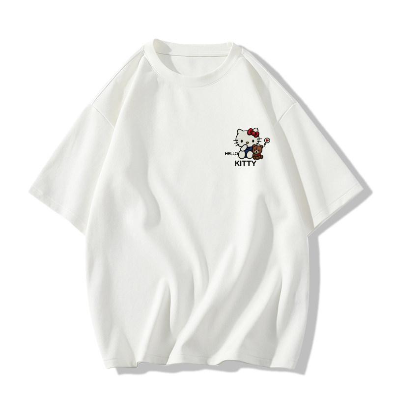 Summer 2026 Shirley Rabbit Print TShirt Highquality Pure Cotton White Graffiti Pattern Womens Tshirt 90s Style Tshirt S