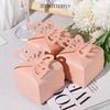 50pcs Pink Butterfly Favor Boxes Small Size Elegant Butterfly Candy Boxes 3D Design Butterfly Present Boxes Party Favors