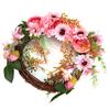 Artificial Flower Wreath Simulation Peony Door Hanging Garland Festivals Party DecorationPink