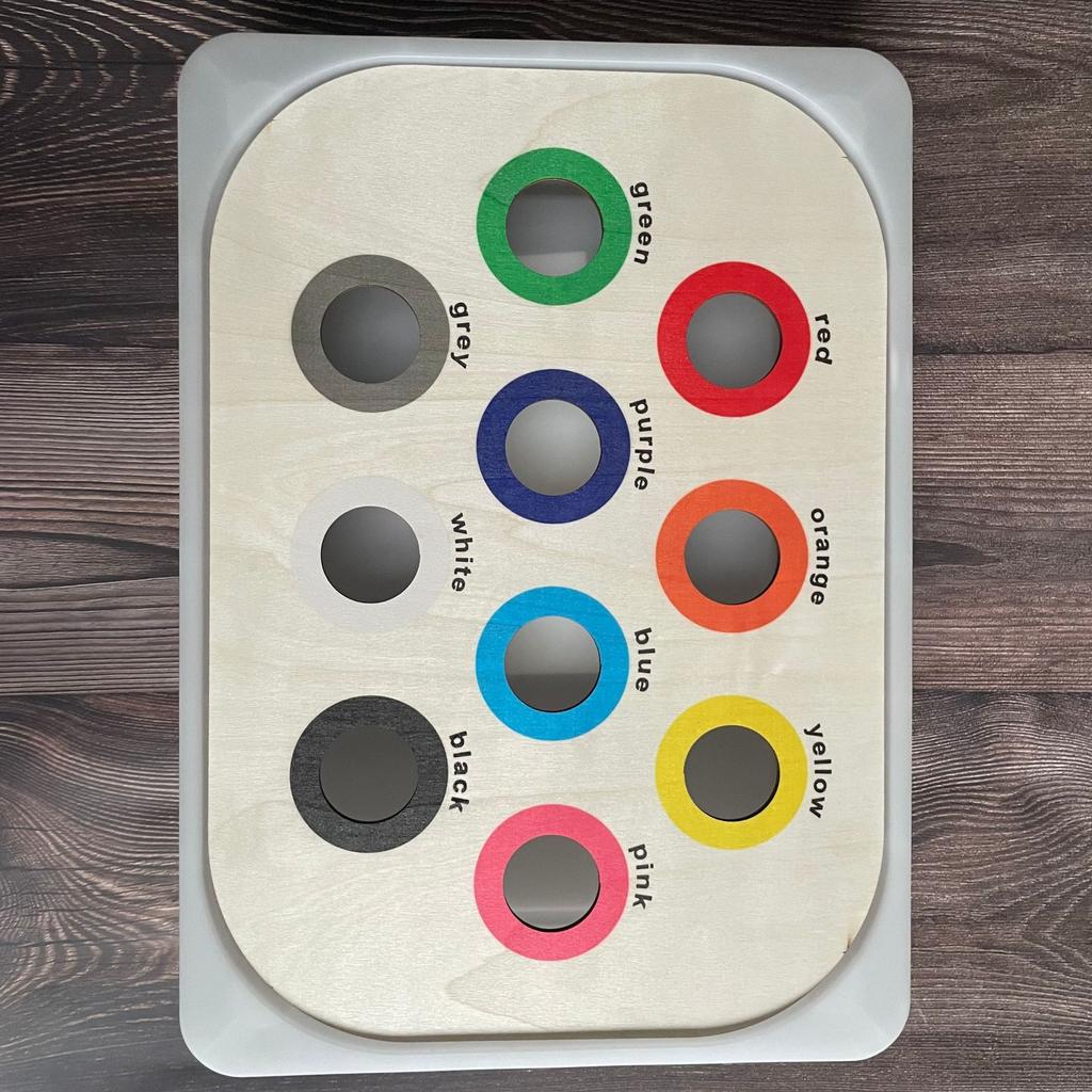 Children'S Sensory Tray Table Color Hairball Game Wooden Tile Montessori Early Education Toys Kids Toys Educational Accessories