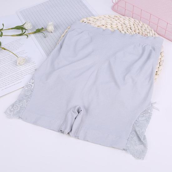 Sicherheitsshorts Hohe Taille Nahtlose Sicherheitshose Slim Fit Hüftlift Atmungsaktiv Dehnbar Spitzendetail Damen Unterteilshorts