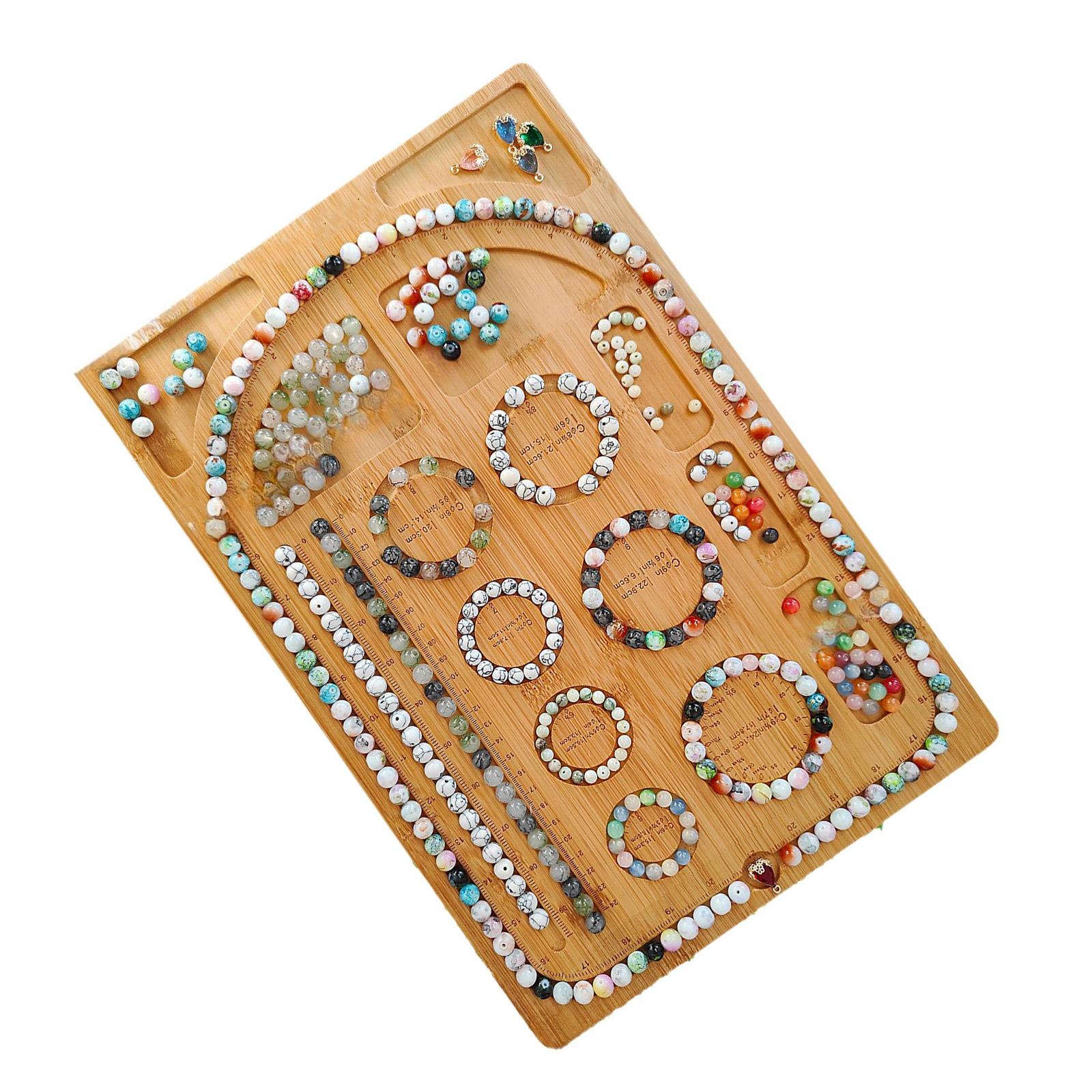 

Деревянная доска для бисера, аксессуар для изготовления украшений, коврики для бисероплетения ручной работы, деревянный лоток для бисера, подходит для ожерелий и браслетов