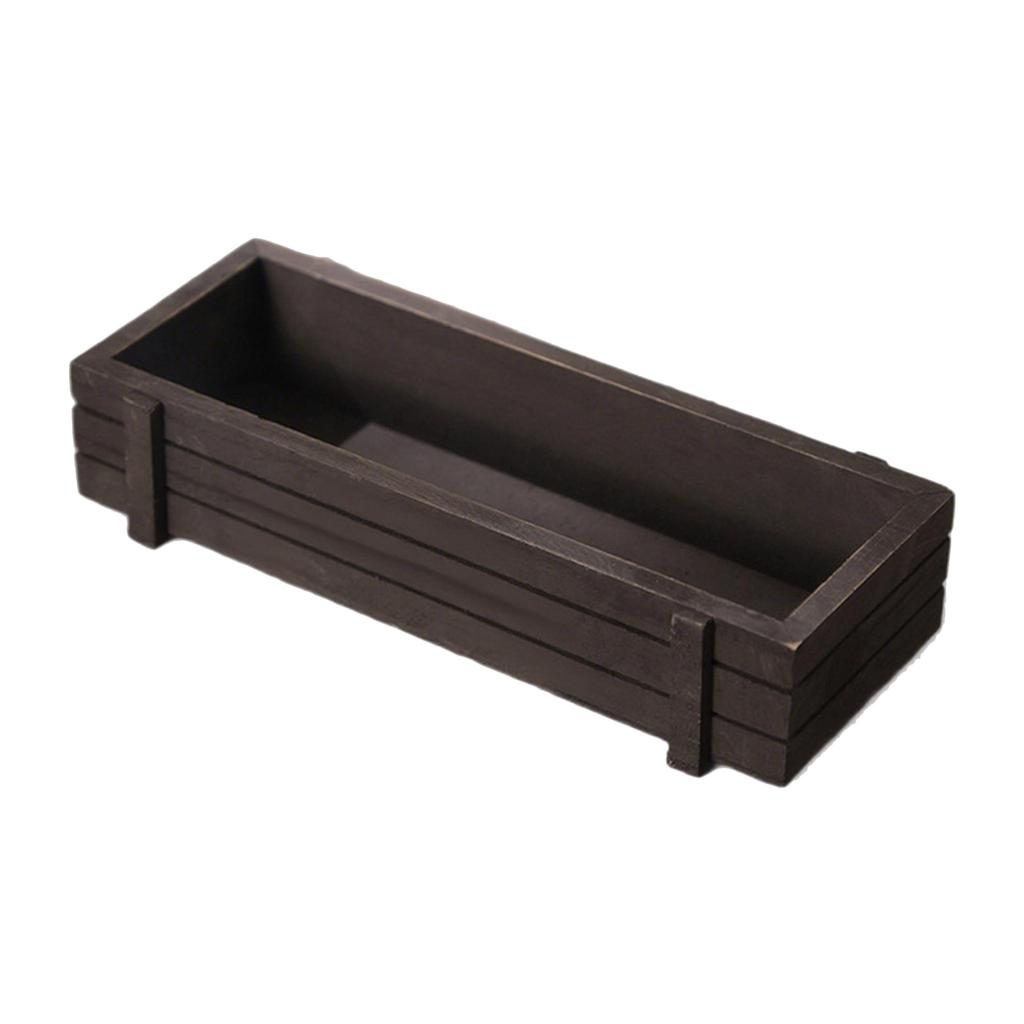 Vintage Style Wooden Planter Pot For Succulent Plant Breathable Design Lightweight Indoor Outdoor Home Garden Decoration