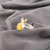 Yellow Cat's Eye 925 Sterling Silver Ring, Handmade Gorgeous Silver Ring Jewelry, Beautiful Cat's Eye Gemstone Jewelry For Gift