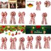 Festive Christmas Wreath Double Bow For Indoor And Outdoor Decorations