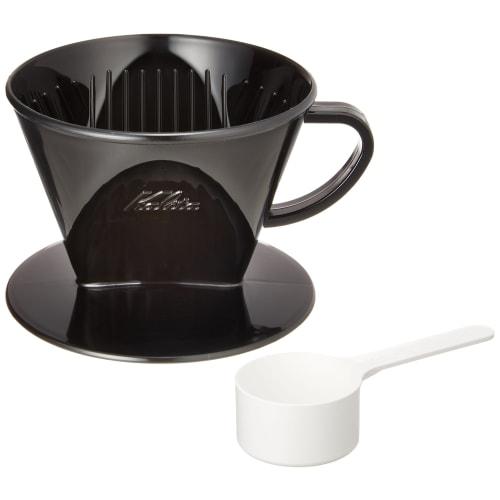 Kalita Coffee Dripper, 3-Hole, Fast Extraction, Extracts Flavor Before Impurities Reach Out. Black Plastic, 102-KP, #05027, for 2-4 People. This dripp