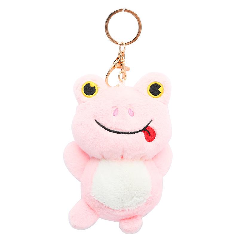 

And Cuddly Soft Frog Keychain Plush Bag Pendant Adorable Animal Accessory рожевий
