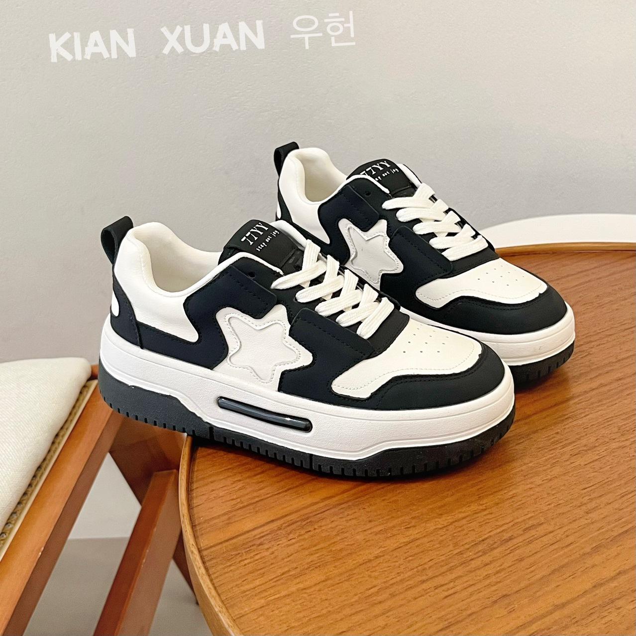 

Модные брендовые кроссовки на платформе, женские весенние новые белые туфли в Корейском стиле Muffin XINGX, повседневные туфли на шнуровке