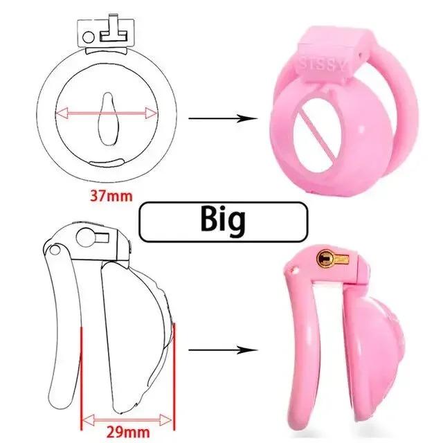 Men's Chastity Lock Sissy Clip Penis Training DevicePanty Chastity Lock Male Mimic Female Pussy Training Clip Bondage Cock Cage