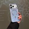 The new Dream Galaxy magnetic suction is suitable for iPhone17promax mobile phone case, transparent glitter, Apple 14 fashion case.