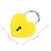 Heart Lock Metal Colorful Exquisite Padlock Household Craft Supplies with Key 45x59mm