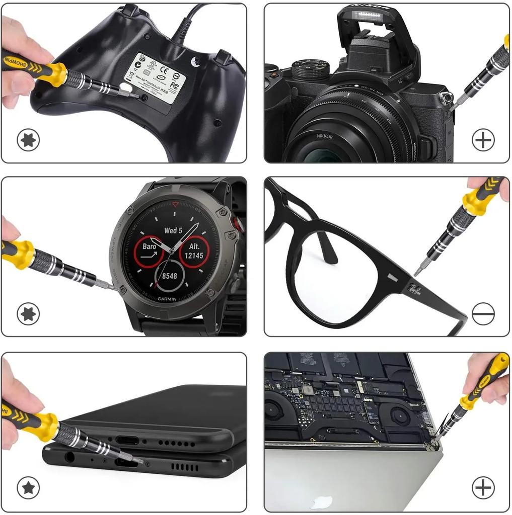 Computer Repair Kit 115 in 1 Magnetic Laptop Screwdriver Kit  Precision Screwdriver Set  Small Impact Screw Driver Set with Case