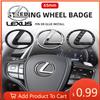 Interior Stickers 65mm Car Steering Wheel Sticker Badge Decoration Accessories For LS LC IS350 ES300 GS350 CT200h GX460 LX
