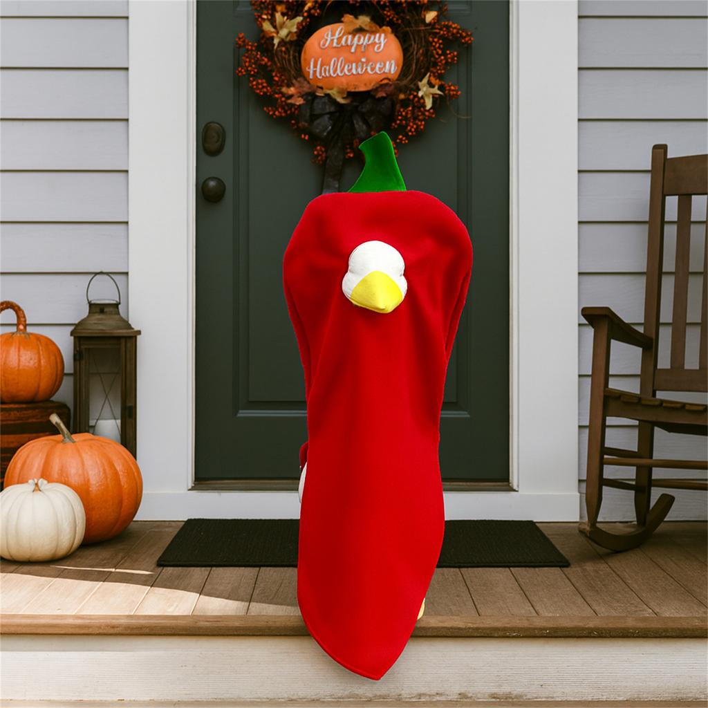 Porch Goose Statue Outfits Party Home Decoration Goose Chili Shape Costume For Garden Yard Patio
