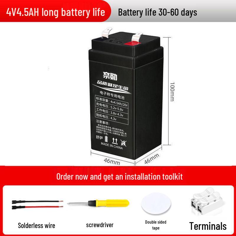 Maintenance-Free 4V4AH Lithium Lead-Acid Battery for Electronic Platform Weighing Scales