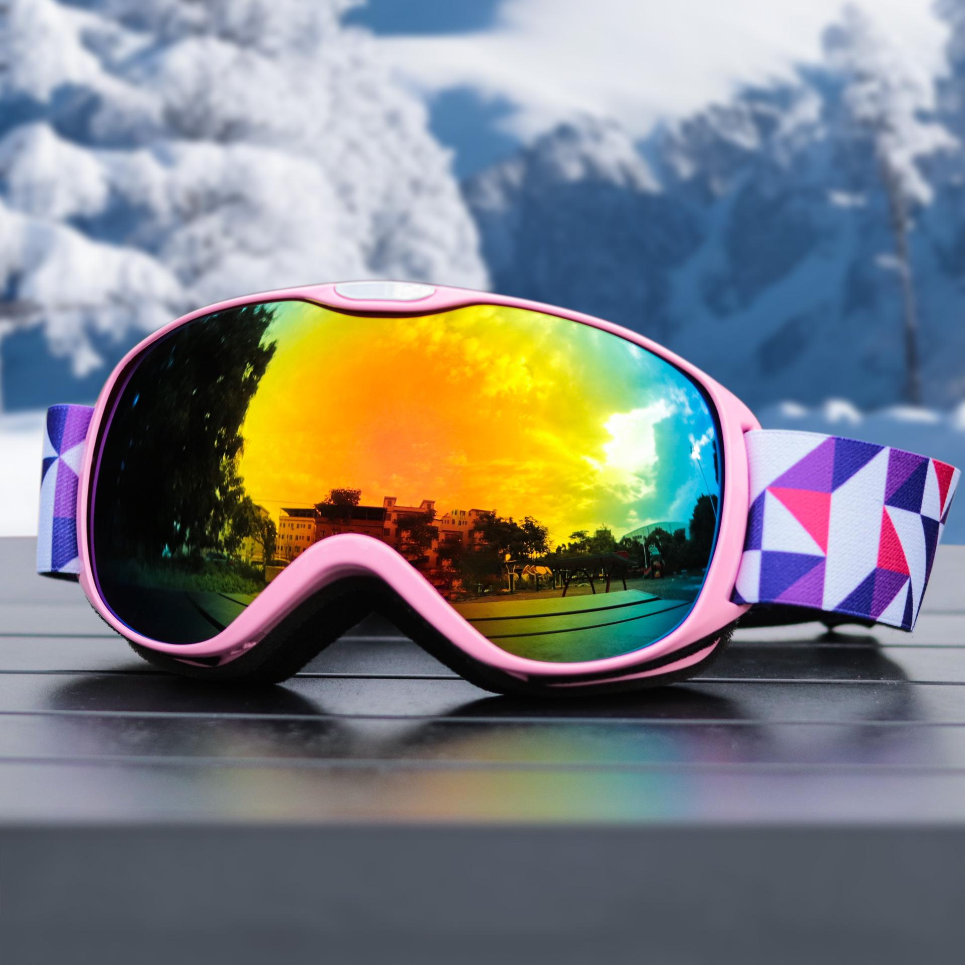 

Детские двухслойные горнолыжные очки и очки для альпинизма с защитой от запотевания для зимних видов спорта