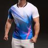 897853A Summer 2025 American Casual Short-sleeved Fashionable Sports Slim Elastic Fitness Outdoor T-shirt Men
