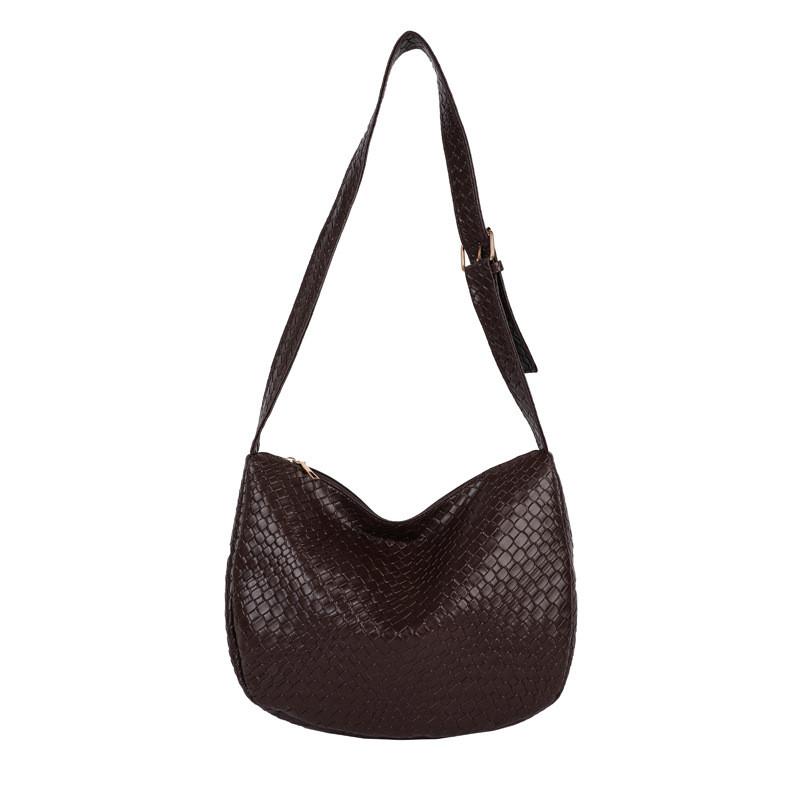 Pu Large Capacity Shoulder Bag Handbag Weaving Patterns For Work Casual Outings