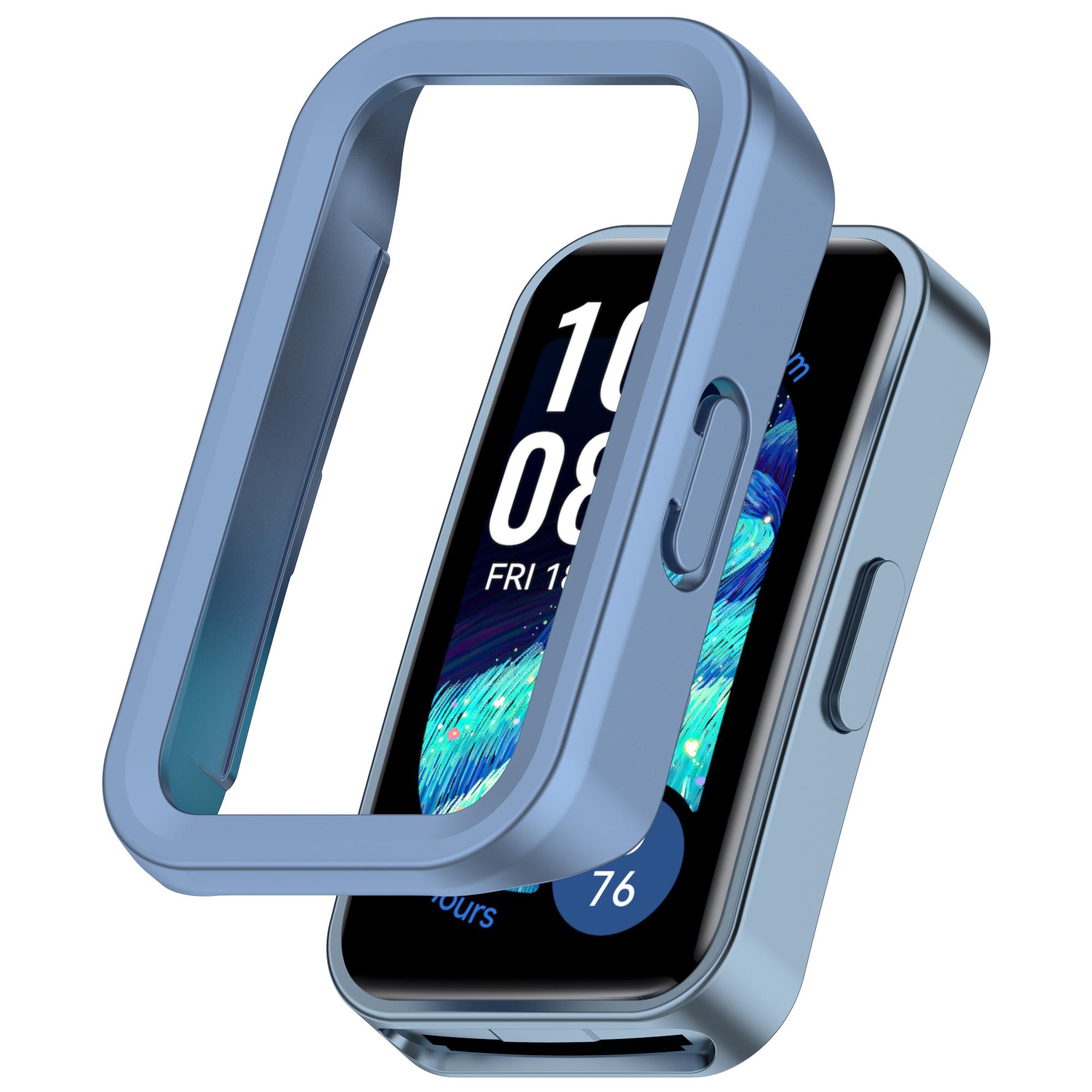 

Watch Case For Huawei Band 10 NFC/10/9 NFC/9/8 NFC/8 Half-Wrapped Hollow Hard PC Protective Cover Blue