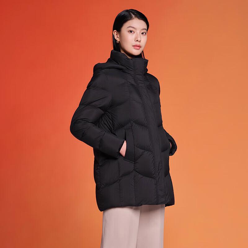 Tanboer Women's Mid-Length Hooded Down Jacket TW236558