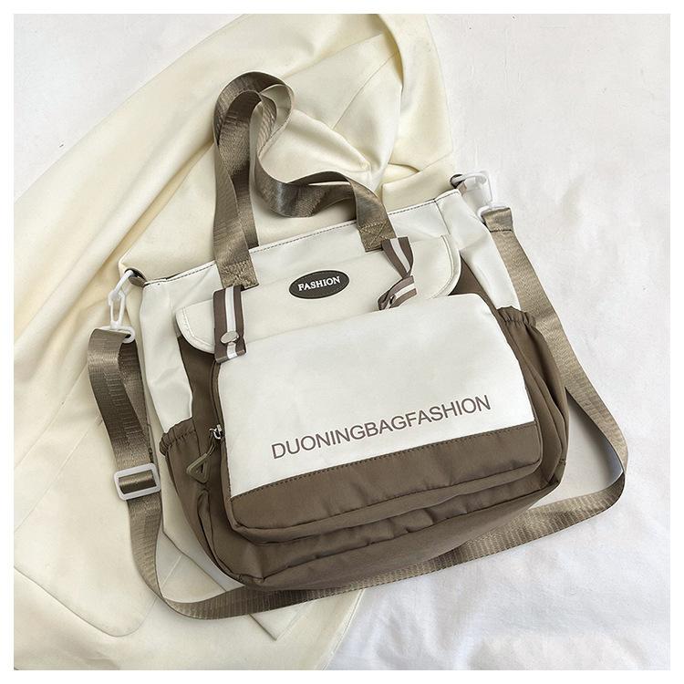 

Fashion Fitness Bag Travel Bag Waterproof Large Capacity Multi-pocket Nylon Cloth Sports Bag Gym Bag кавовий