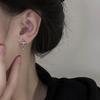 Trend Four-Pointed Star Stud Earrings Niche Design Sense Hip-hop Geometric Crossed Earrings All-matched Ear Jewelry