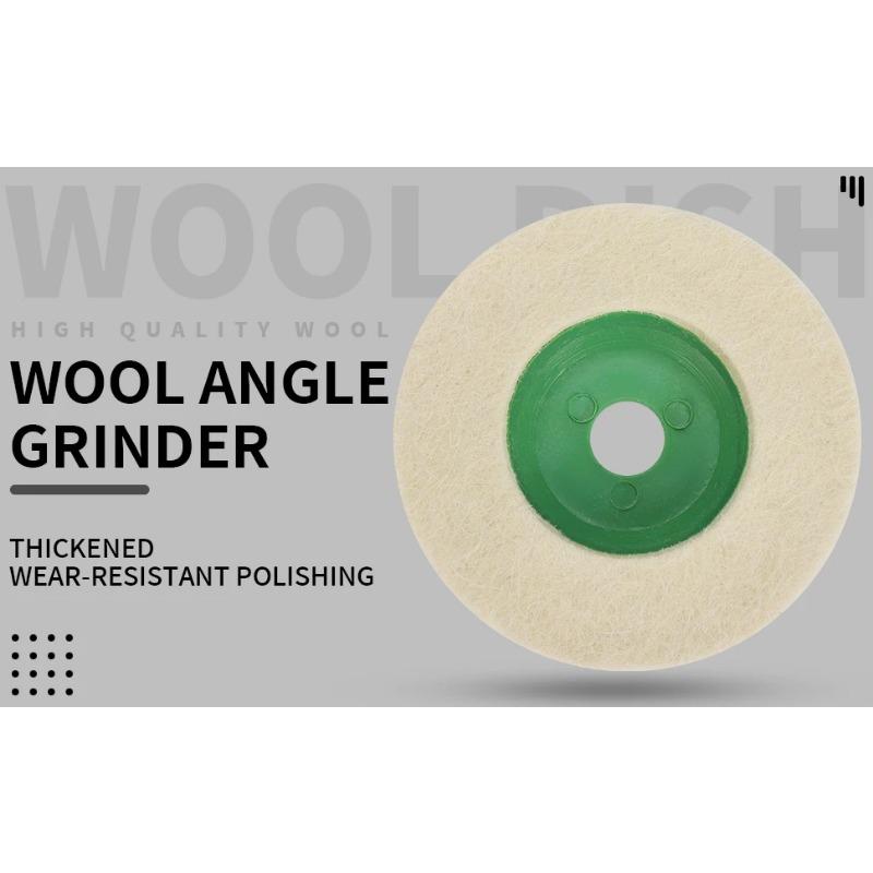 1-10pcs100mm Polishing Wool Wheel Grinding Disc 4" Industrial Wool Felt Wheel Metal Rust Removal Grinding Disc for Angle Grinder