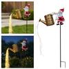 Santa Claus Waterproof Solar Kettle Light Vintage Solar Christmas Decorations for Unique Garden Lawn Decorative Outdoor Accent